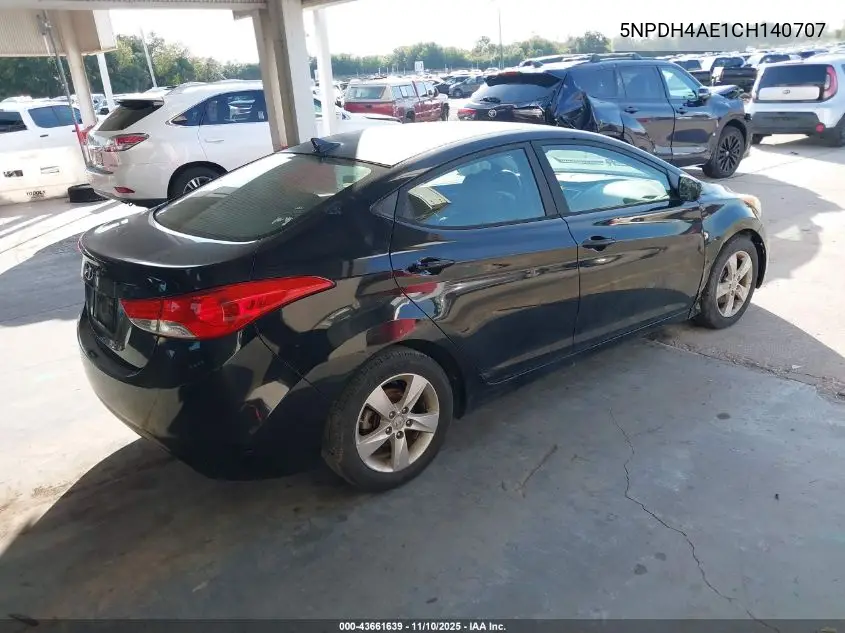 5NPDH4AE1CH140707 2012 Hyundai Elantra Gls