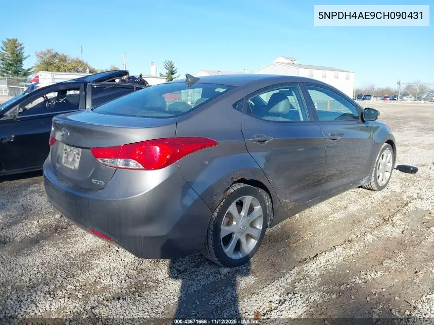 5NPDH4AE9CH090431 2012 Hyundai Elantra Limited