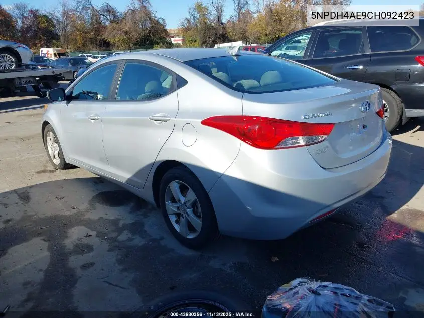 5NPDH4AE9CH092423 2012 Hyundai Elantra Gls