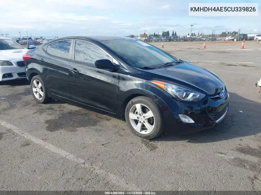 KMHDH4AE5CU339826 2012 Hyundai Elantra Gls (Ulsan Plant)