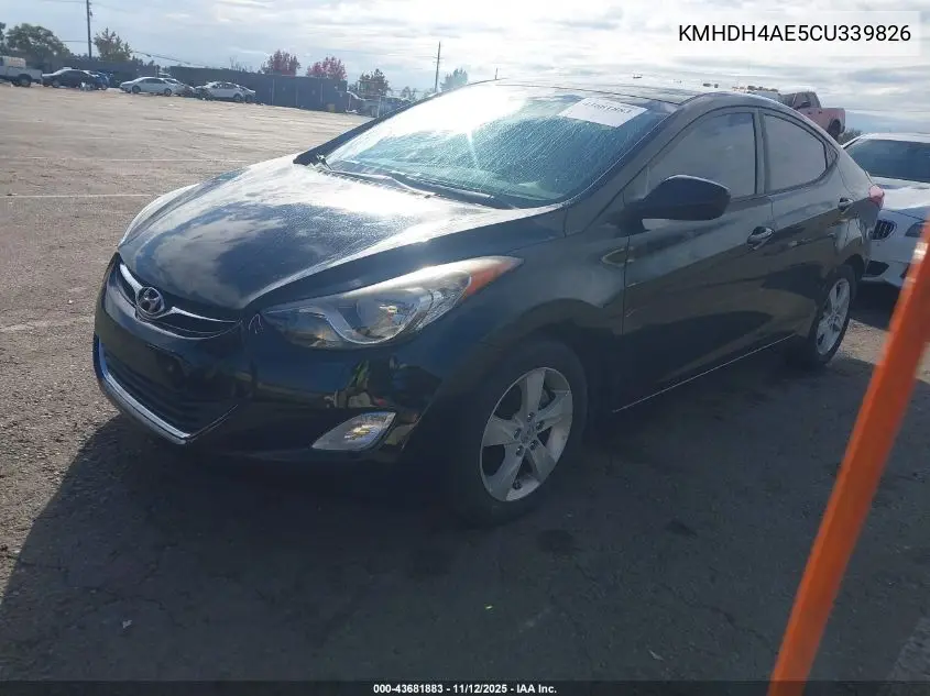KMHDH4AE5CU339826 2012 Hyundai Elantra Gls (Ulsan Plant)