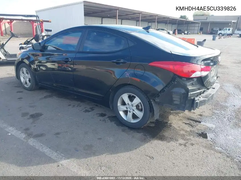 KMHDH4AE5CU339826 2012 Hyundai Elantra Gls (Ulsan Plant)