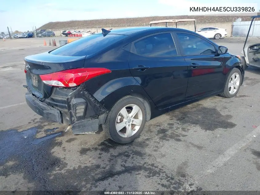 KMHDH4AE5CU339826 2012 Hyundai Elantra Gls (Ulsan Plant)