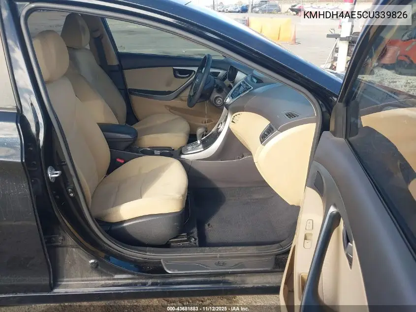 KMHDH4AE5CU339826 2012 Hyundai Elantra Gls (Ulsan Plant)