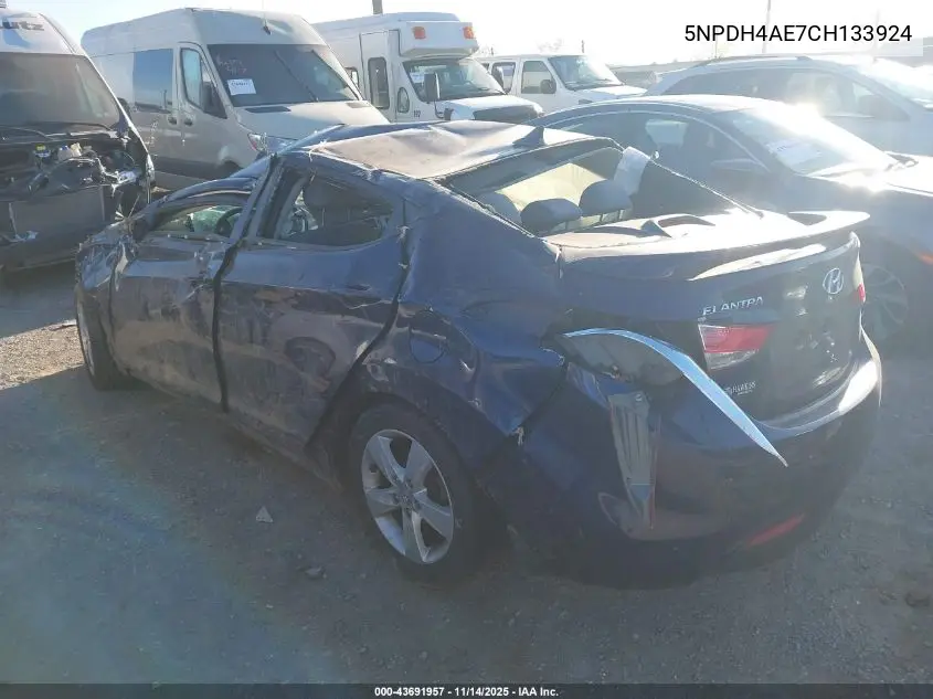 5NPDH4AE7CH133924 2012 Hyundai Elantra Gls