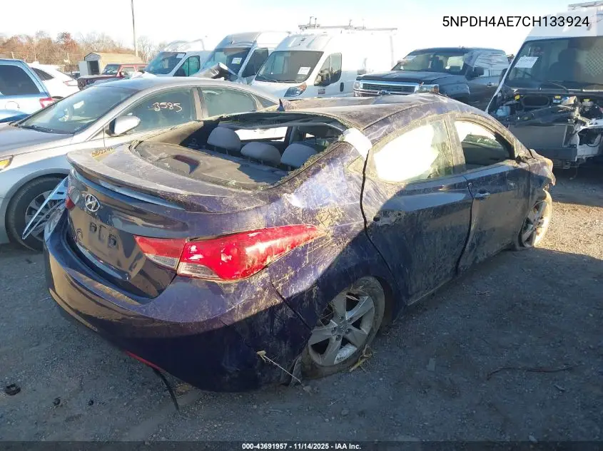 5NPDH4AE7CH133924 2012 Hyundai Elantra Gls