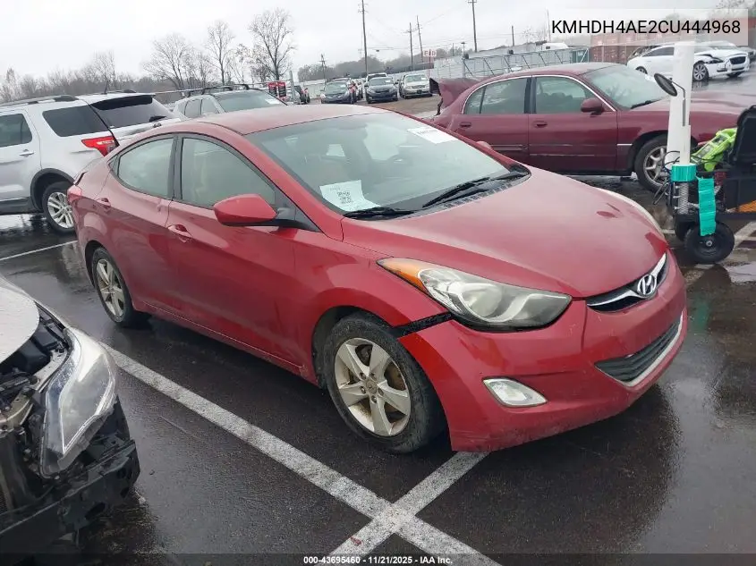 KMHDH4AE2CU444968 2012 Hyundai Elantra Gls (Ulsan Plant)