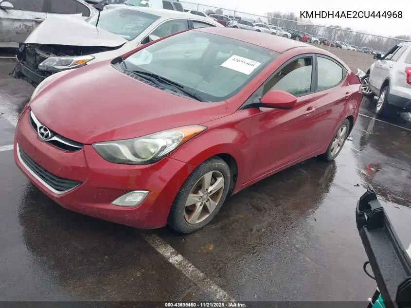 KMHDH4AE2CU444968 2012 Hyundai Elantra Gls (Ulsan Plant)