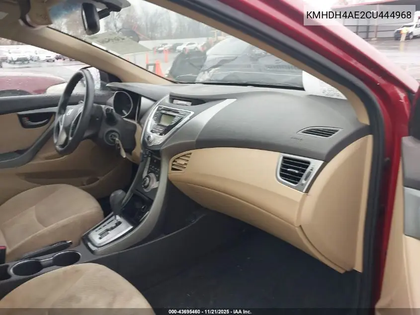 KMHDH4AE2CU444968 2012 Hyundai Elantra Gls (Ulsan Plant)