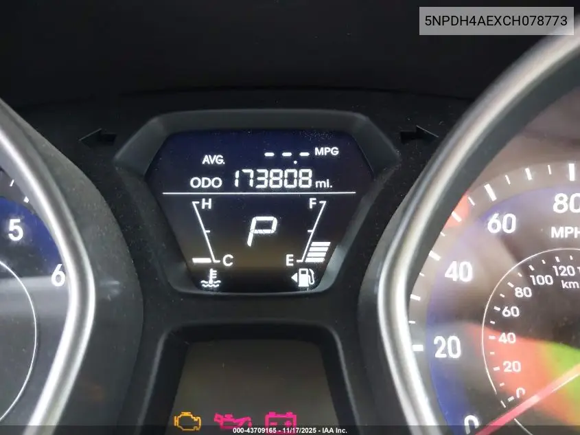 5NPDH4AEXCH078773 2012 Hyundai Elantra Gls