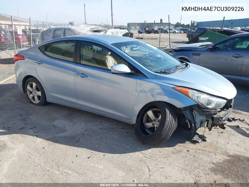KMHDH4AE7CU309226 2012 Hyundai Elantra Gls (Ulsan Plant)
