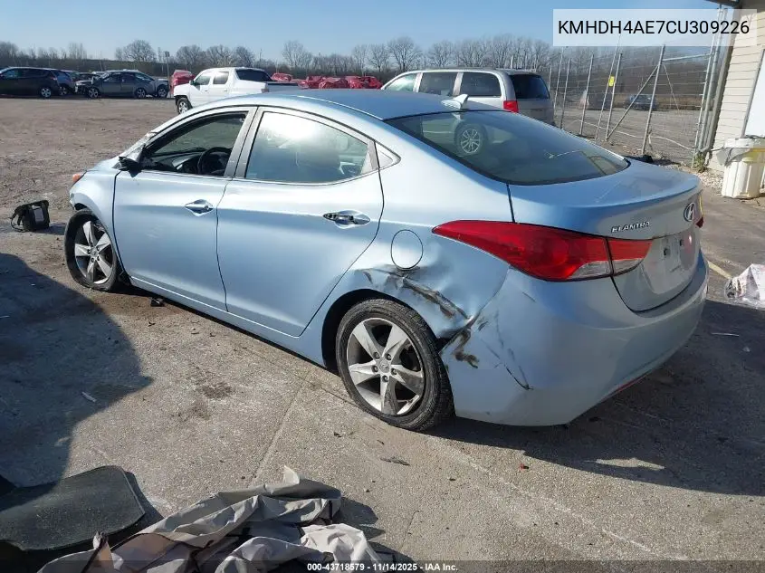 KMHDH4AE7CU309226 2012 Hyundai Elantra Gls (Ulsan Plant)