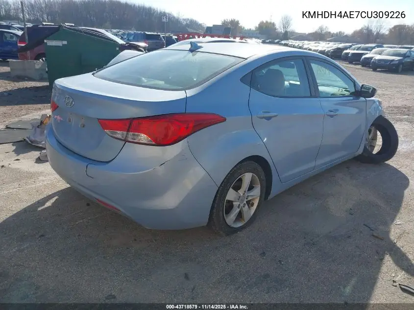 KMHDH4AE7CU309226 2012 Hyundai Elantra Gls (Ulsan Plant)