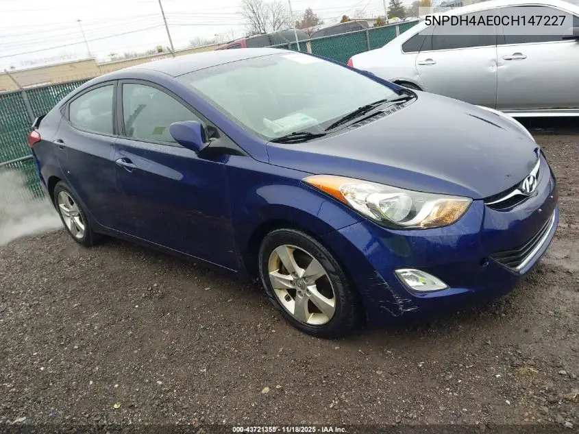 5NPDH4AE0CH147227 2012 Hyundai Elantra Gls