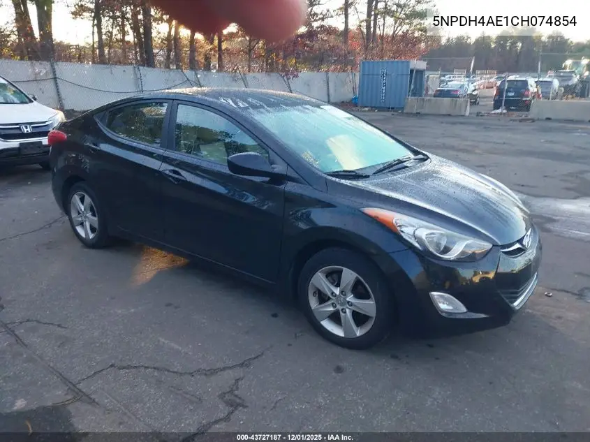 5NPDH4AE1CH074854 2012 Hyundai Elantra Gls