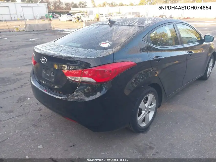 5NPDH4AE1CH074854 2012 Hyundai Elantra Gls