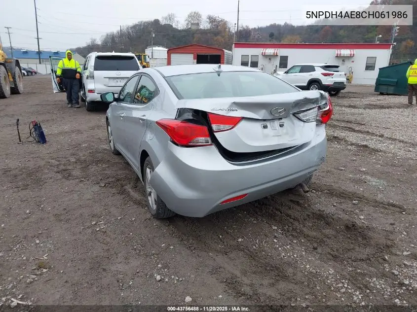 5NPDH4AE8CH061986 2012 Hyundai Elantra Gls