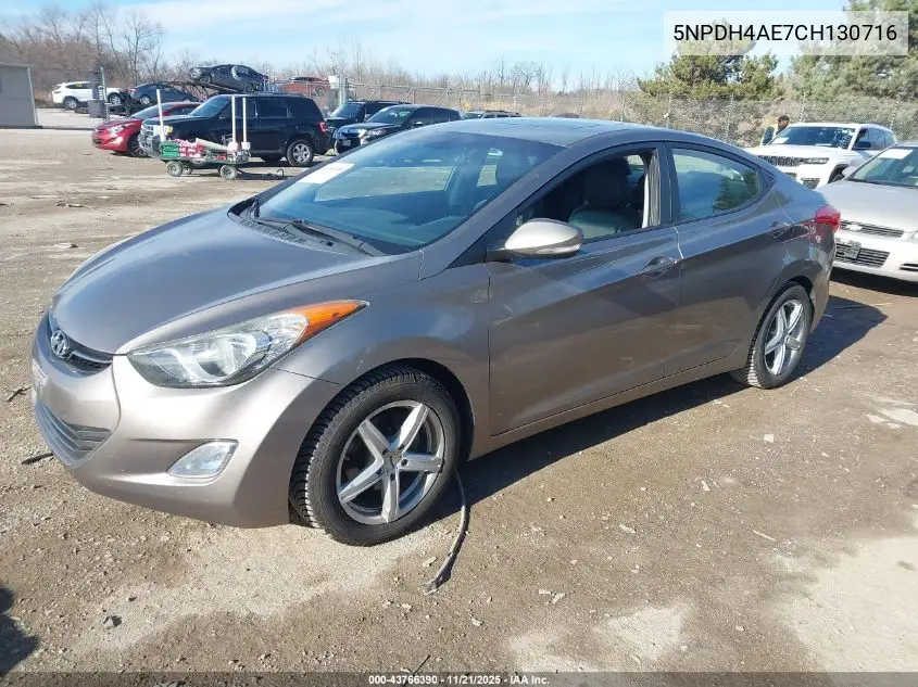 5NPDH4AE7CH130716 2012 Hyundai Elantra Limited