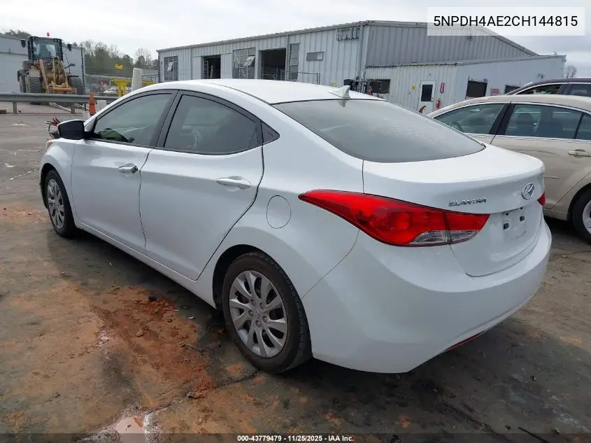 5NPDH4AE2CH144815 2012 Hyundai Elantra Gls