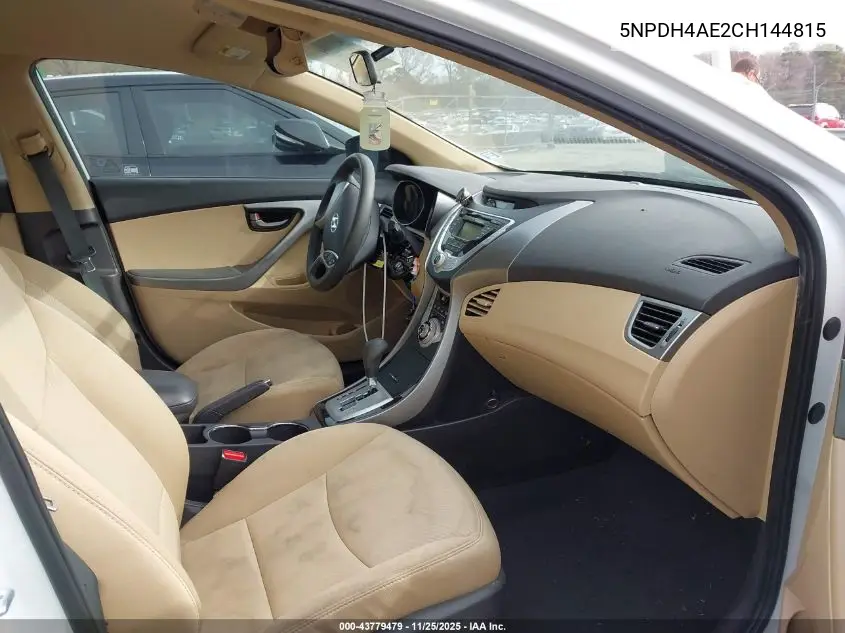 5NPDH4AE2CH144815 2012 Hyundai Elantra Gls