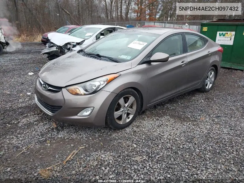 5NPDH4AE2CH097432 2012 Hyundai Elantra Gls