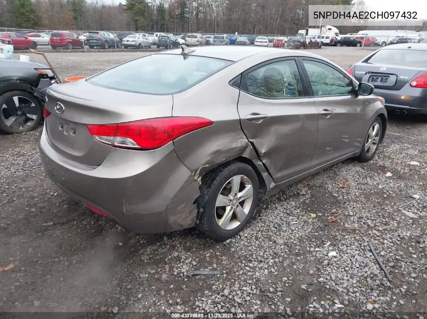 5NPDH4AE2CH097432 2012 Hyundai Elantra Gls