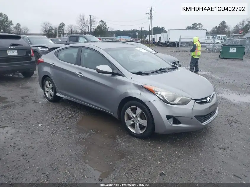 KMHDH4AE1CU402792 2012 Hyundai Elantra Gls (Ulsan Plant)