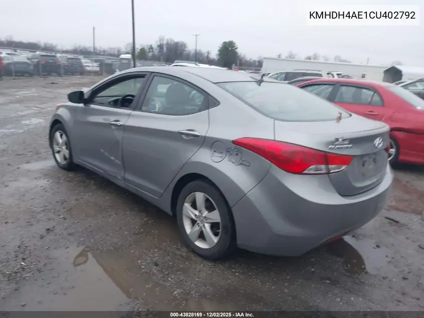 KMHDH4AE1CU402792 2012 Hyundai Elantra Gls (Ulsan Plant)