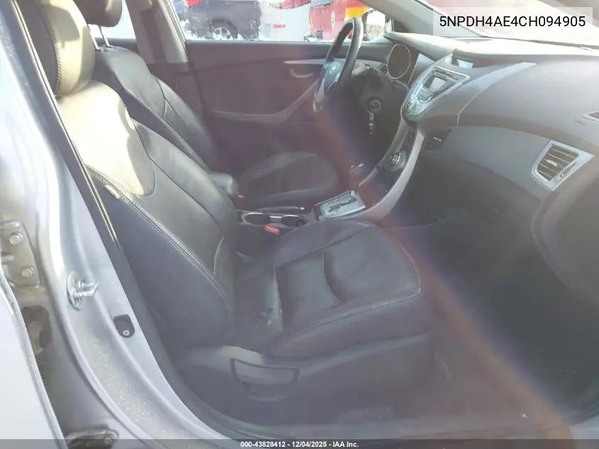 5NPDH4AE4CH094905 2012 Hyundai Elantra Limited