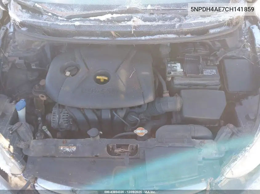 5NPDH4AE7CH141859 2012 Hyundai Elantra Gls