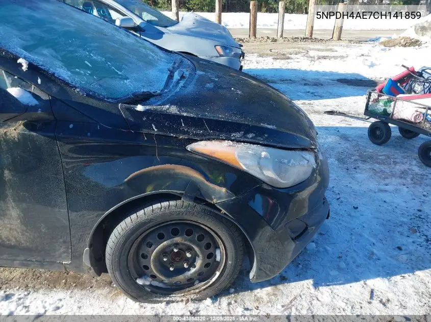 5NPDH4AE7CH141859 2012 Hyundai Elantra Gls