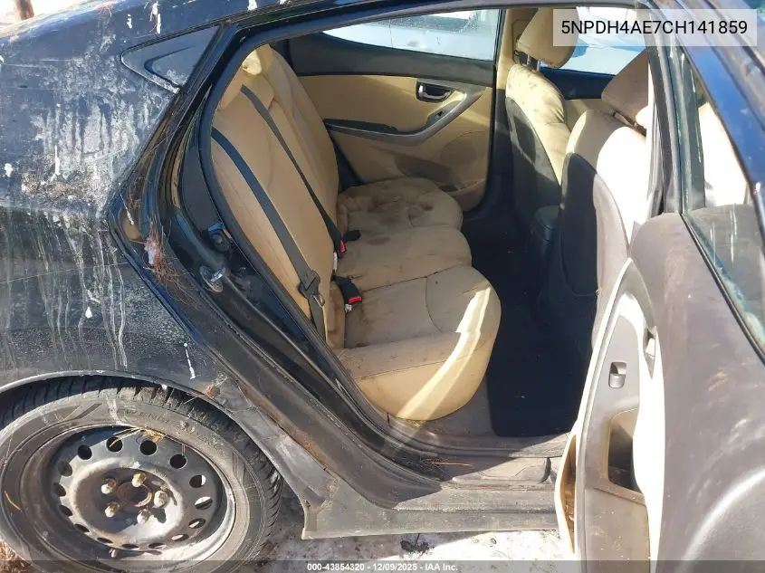 5NPDH4AE7CH141859 2012 Hyundai Elantra Gls