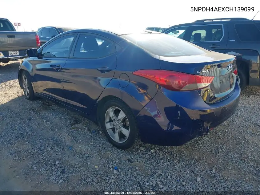 5NPDH4AEXCH139099 2012 Hyundai Elantra Gls