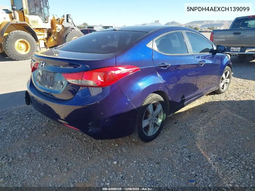 5NPDH4AEXCH139099 2012 Hyundai Elantra Gls
