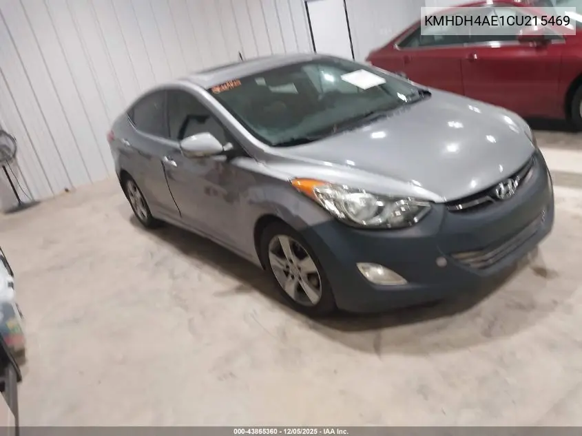 KMHDH4AE1CU215469 2012 Hyundai Elantra Limited (Ulsan Plant)