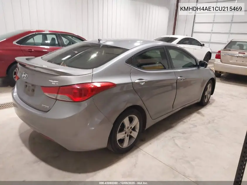 KMHDH4AE1CU215469 2012 Hyundai Elantra Limited (Ulsan Plant)
