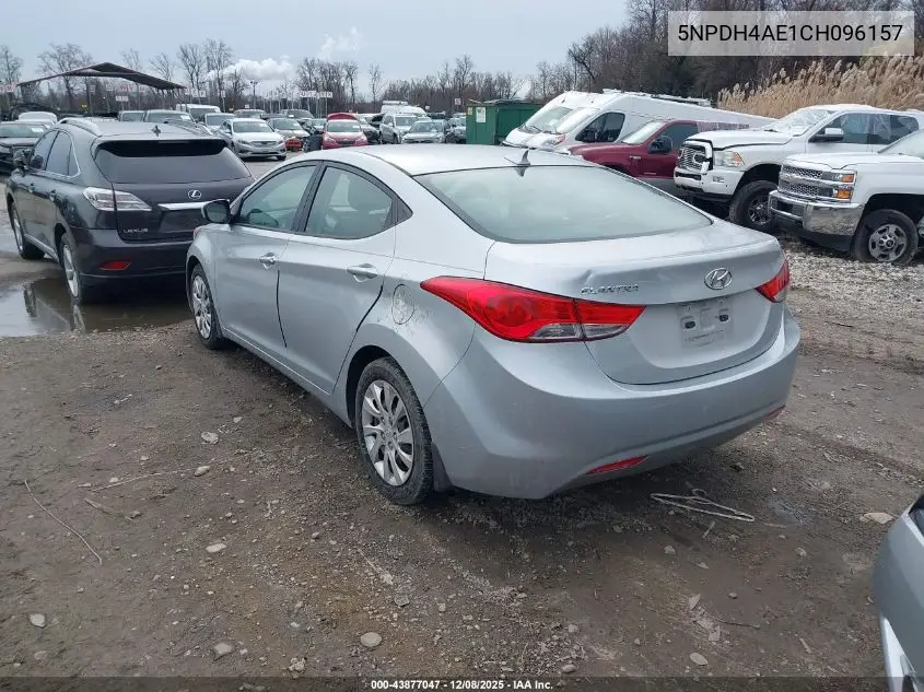 5NPDH4AE1CH096157 2012 Hyundai Elantra Gls