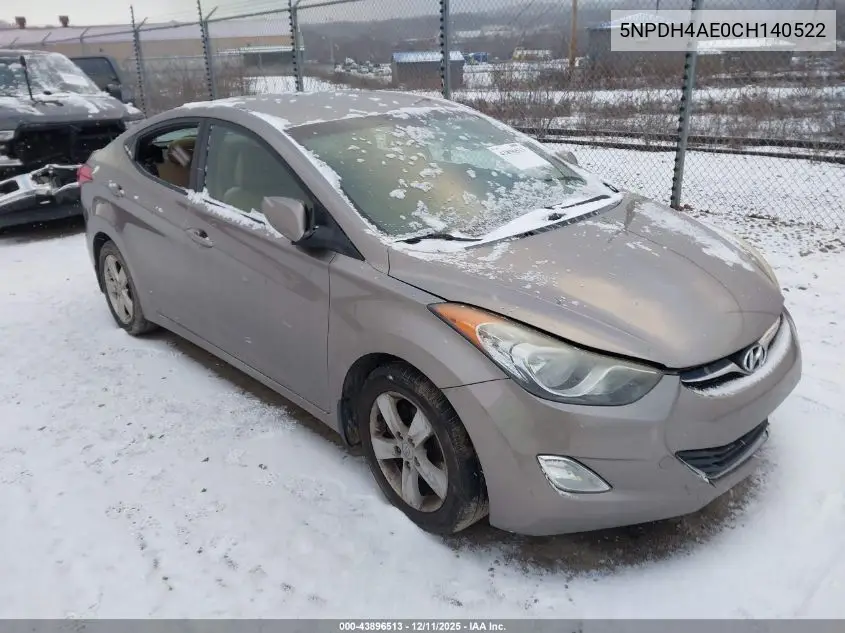 5NPDH4AE0CH140522 2012 Hyundai Elantra Gls