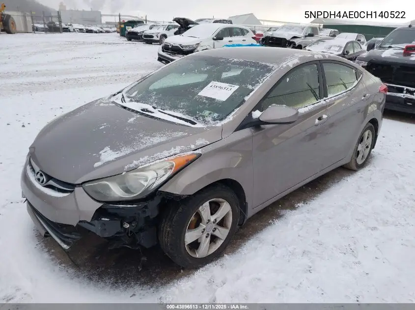 5NPDH4AE0CH140522 2012 Hyundai Elantra Gls