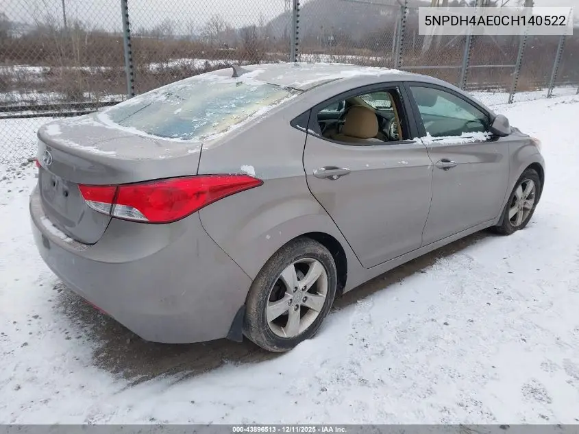 5NPDH4AE0CH140522 2012 Hyundai Elantra Gls
