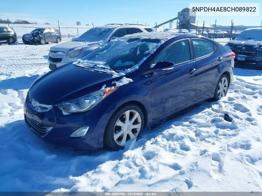 5NPDH4AE8CH089822 2012 Hyundai Elantra Limited