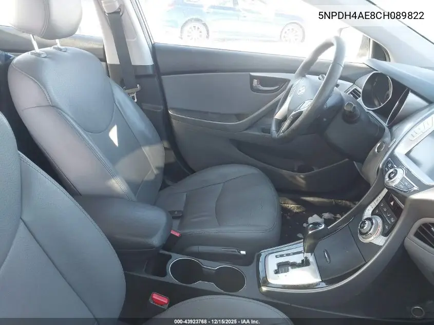 5NPDH4AE8CH089822 2012 Hyundai Elantra Limited