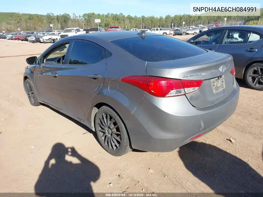 5NPDH4AE6CH084991 2012 Hyundai Elantra Limited