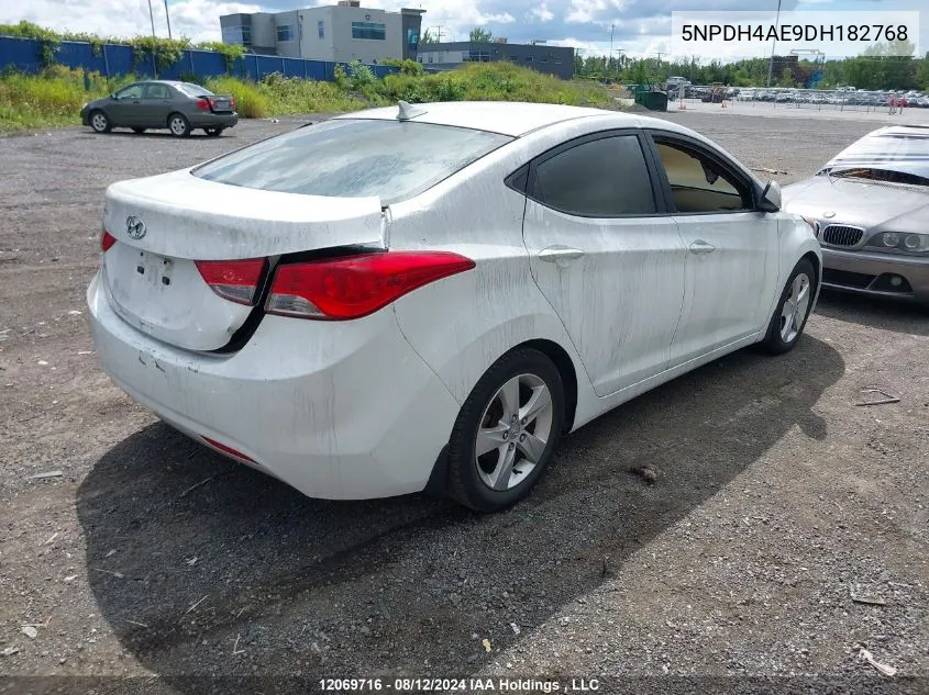 2013 Hyundai Elantra Gls/Limited VIN: 5NPDH4AE9DH182768 Lot: 12069716