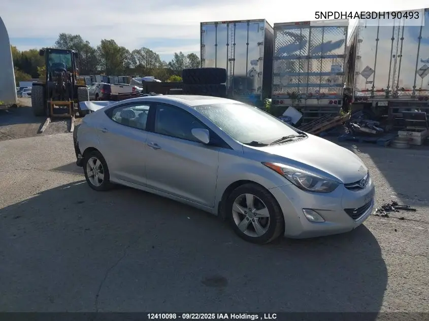 5NPDH4AE3DH190493 2013 Hyundai Elantra Gls