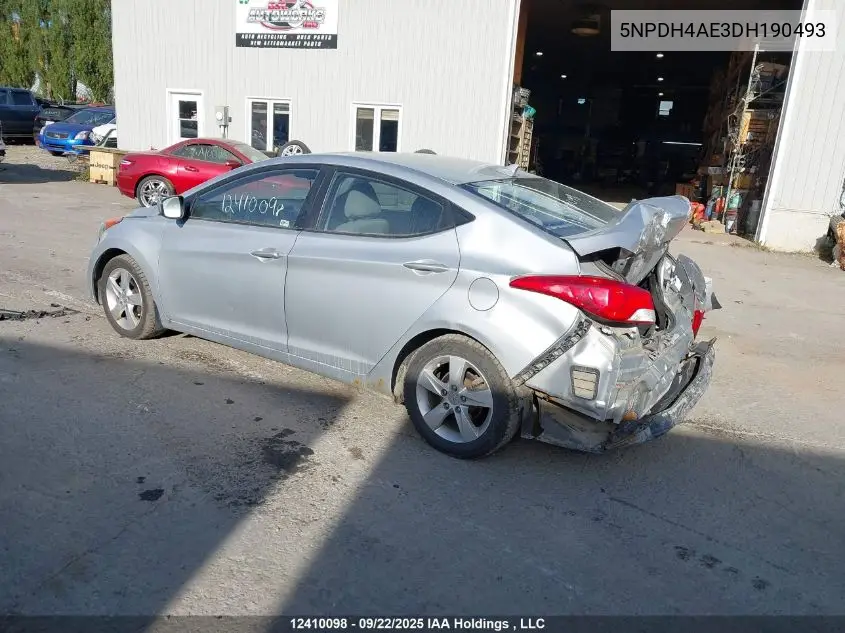 5NPDH4AE3DH190493 2013 Hyundai Elantra Gls