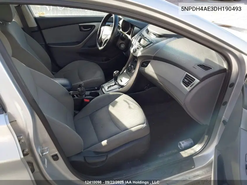 5NPDH4AE3DH190493 2013 Hyundai Elantra Gls