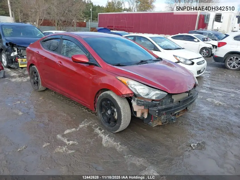5NPDH4AE4DH342510 2013 Hyundai Elantra