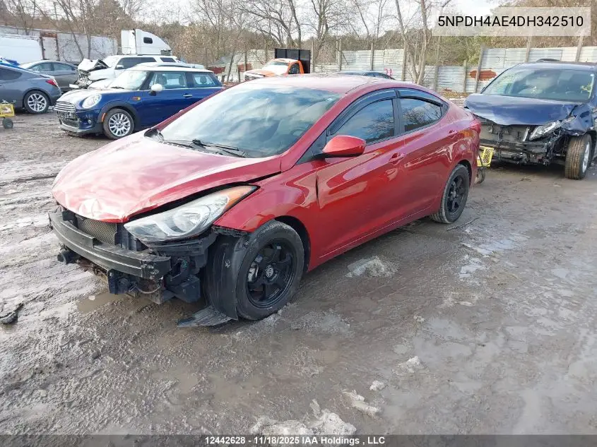 5NPDH4AE4DH342510 2013 Hyundai Elantra