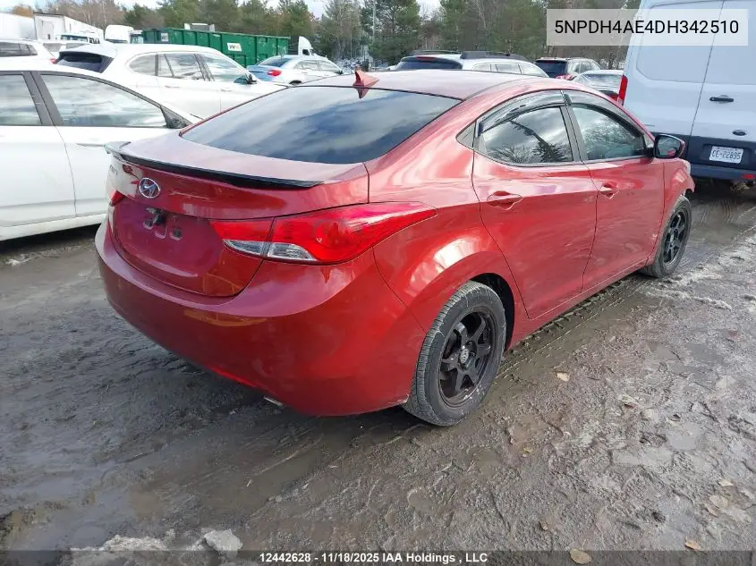 5NPDH4AE4DH342510 2013 Hyundai Elantra